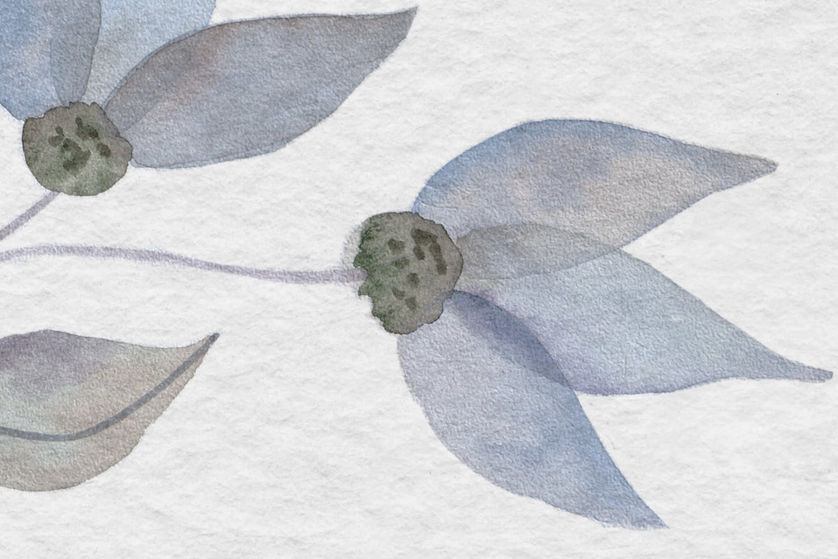 Blossom Fling, Blue Mural Wallpaper - room preview 04