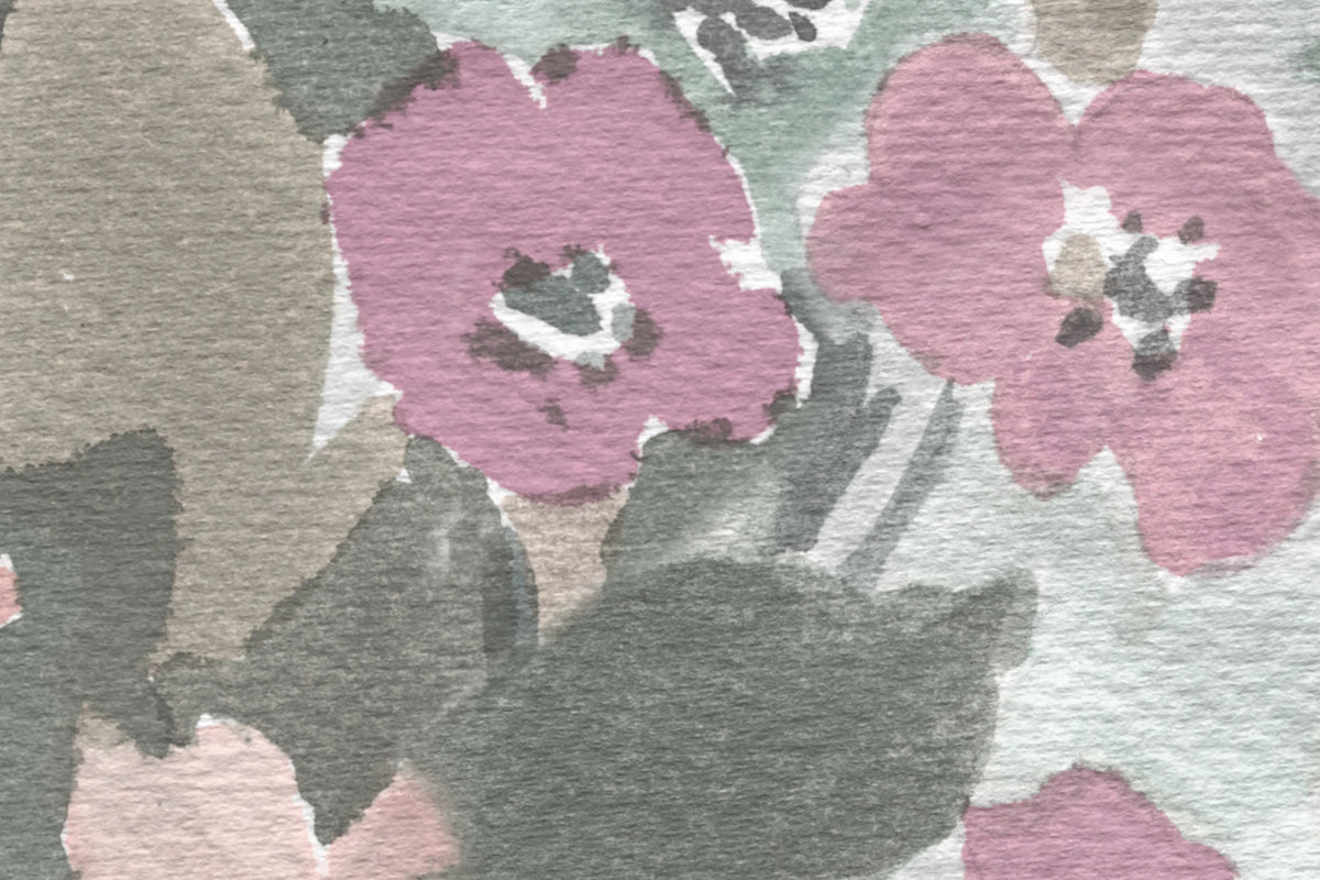 Summer Field, Dusty Pink Mural Wallpaper - room preview 04