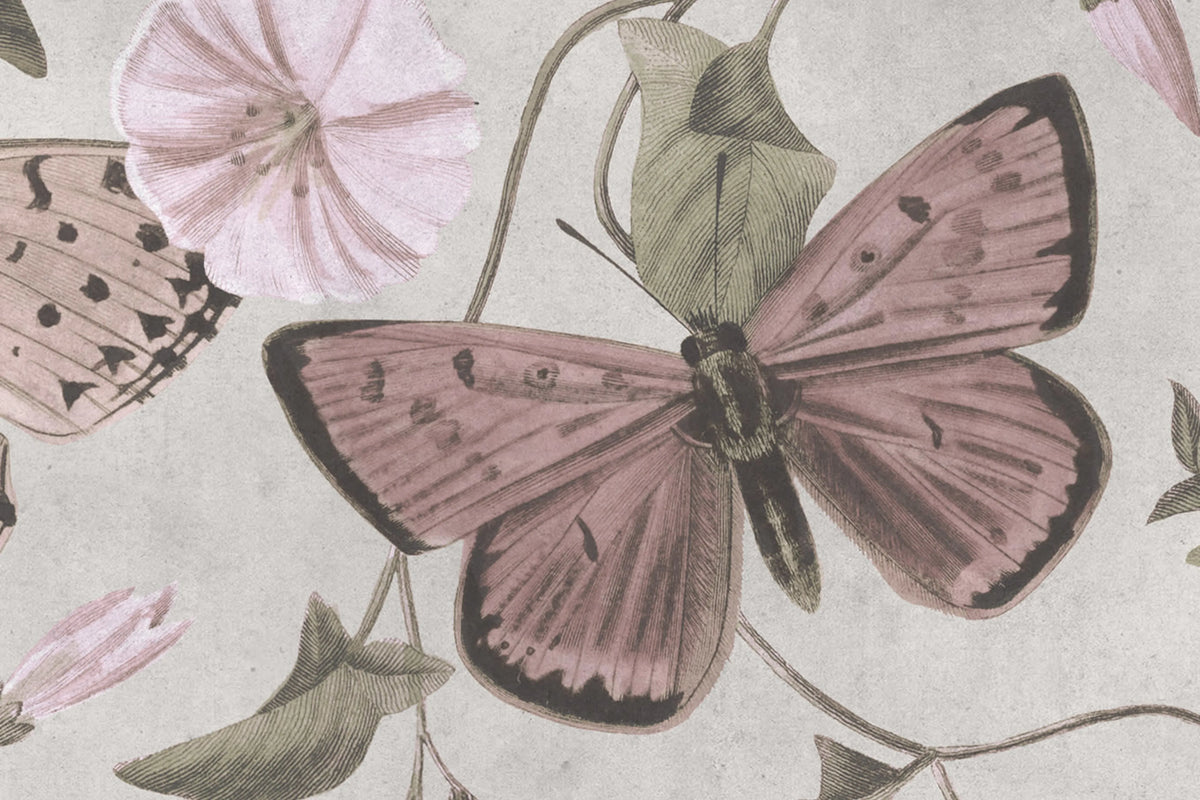 Butterflies, Pastel Mural Wallpaper - room preview 04