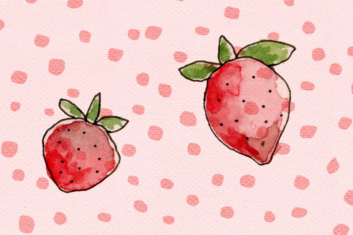 Berry Cute, Pink Mural Wallpaper - room preview 04