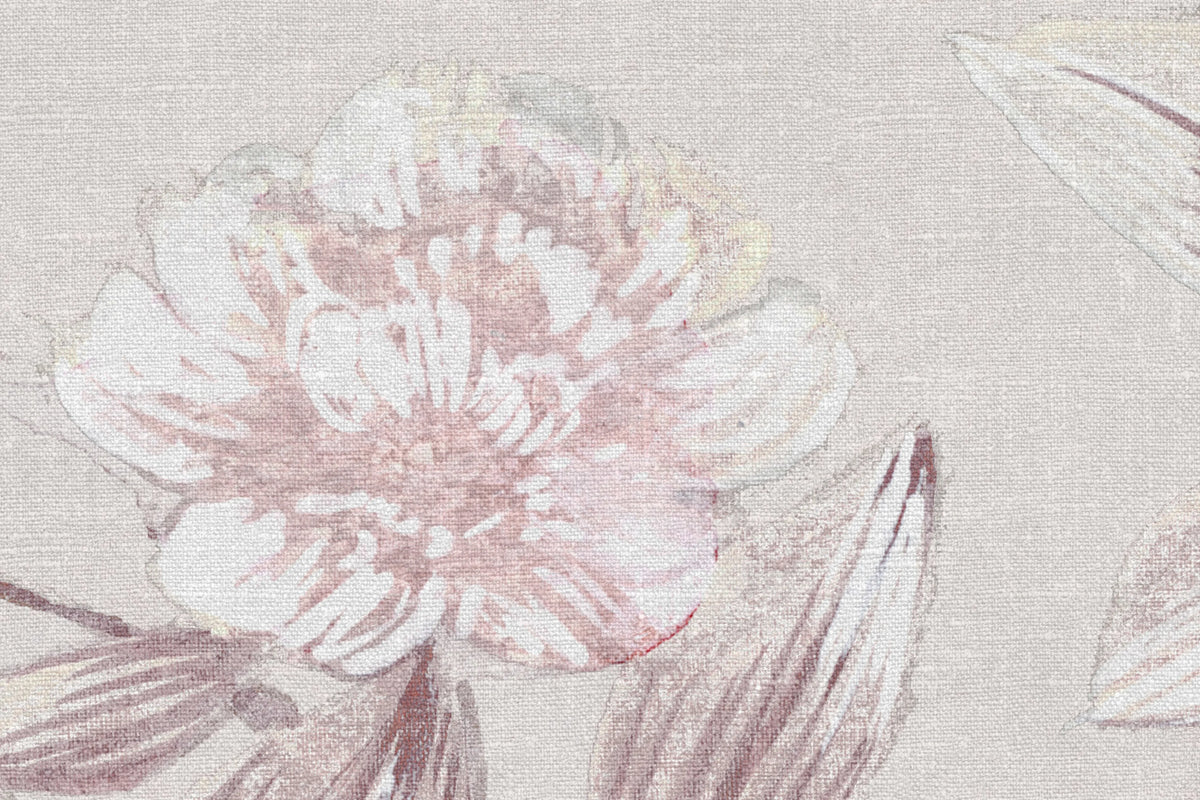 Silk Floral, Dusty Pink Mural Wallpaper - room preview 04