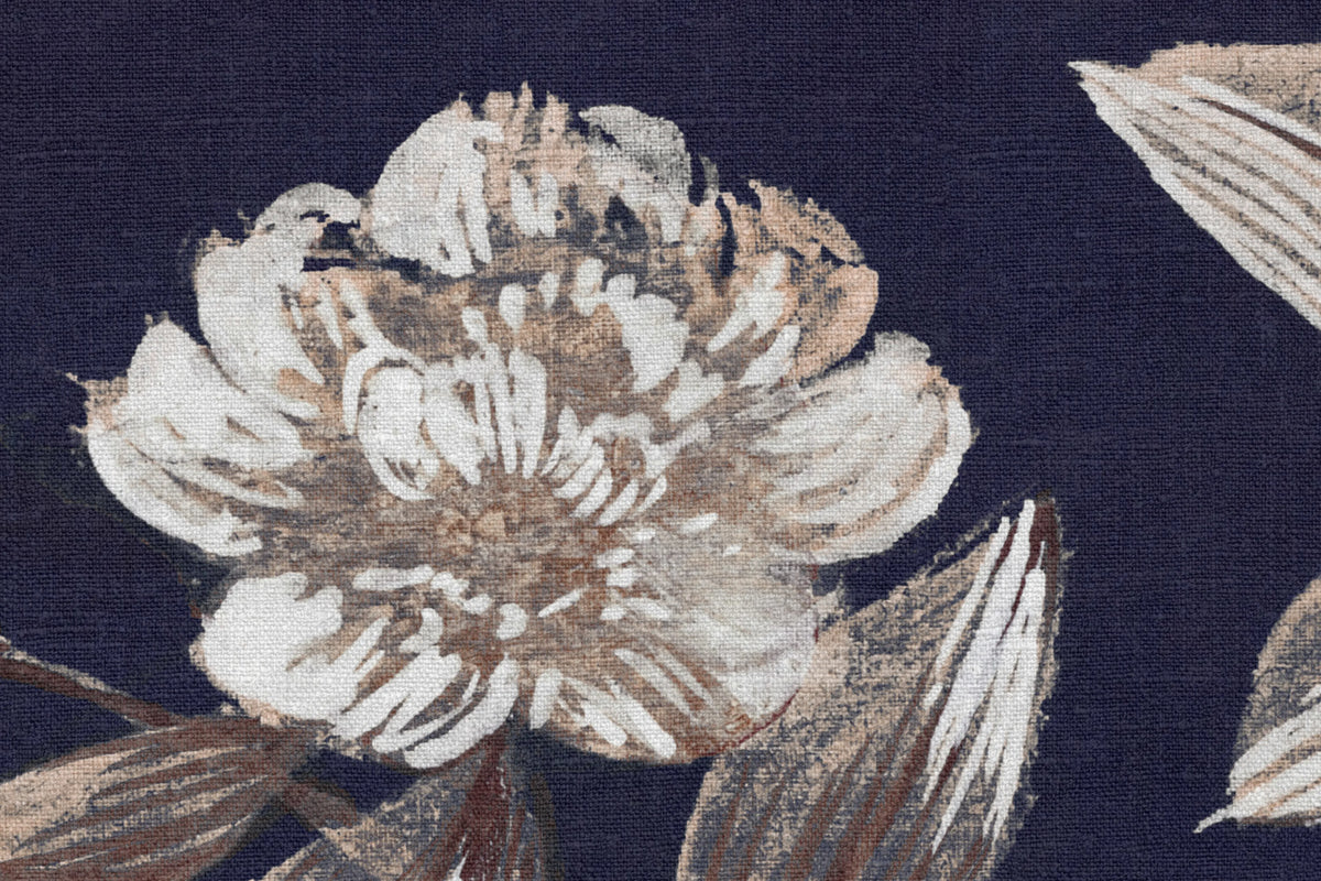 Silk Floral, Blue Mural Wallpaper - room preview 04