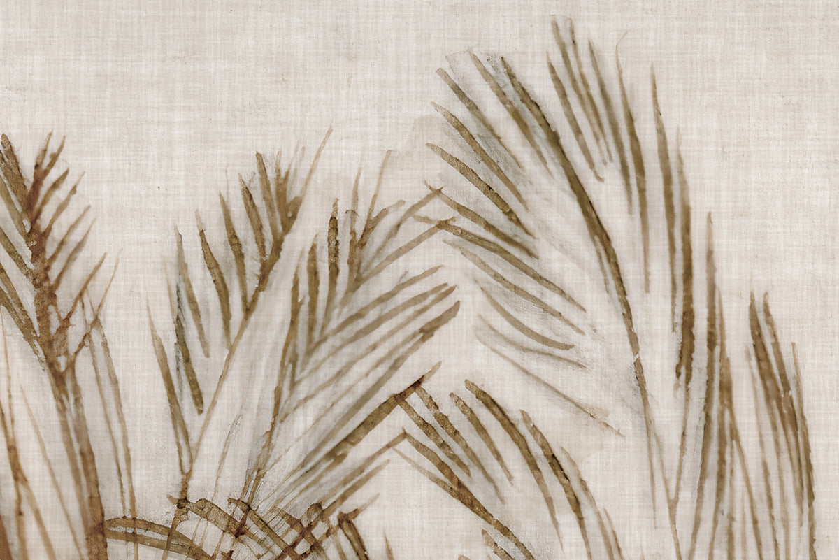 Ocean Palms, Beige Mural Wallpaper - room preview 04