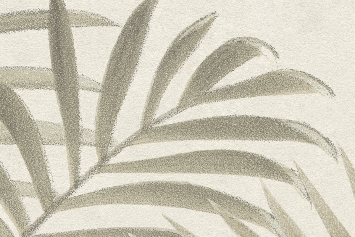 Retro Jungle, Beige Mural Wallpaper - room preview 04
