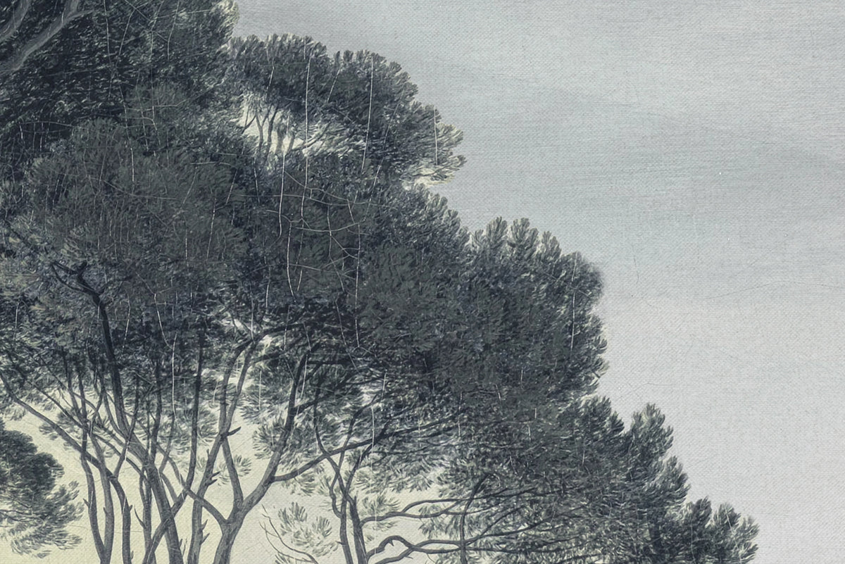 Pine Wood, Blue Mural Wallpaper - room preview 04