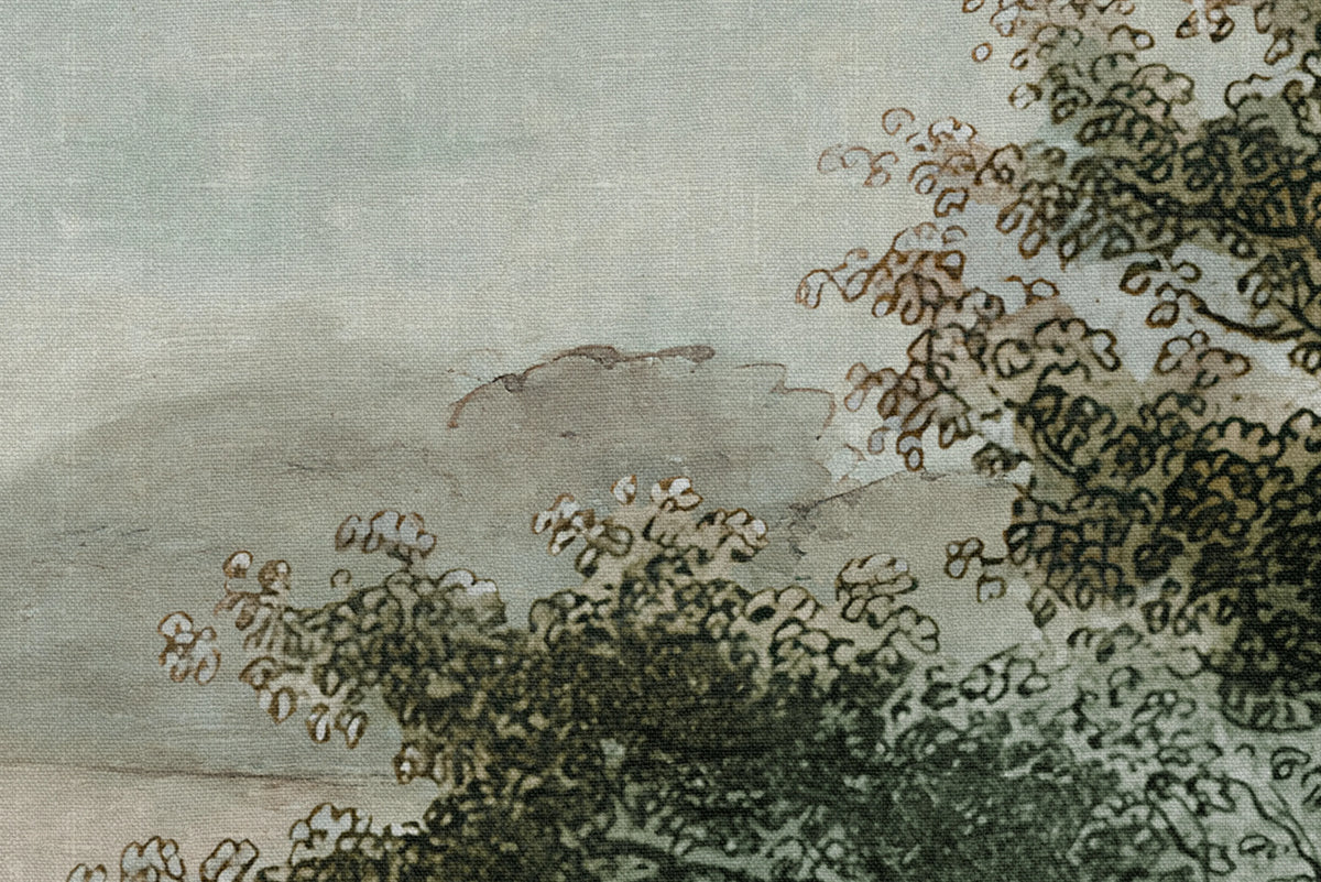 Hilltop House, Green Mural Wallpaper - room preview 04