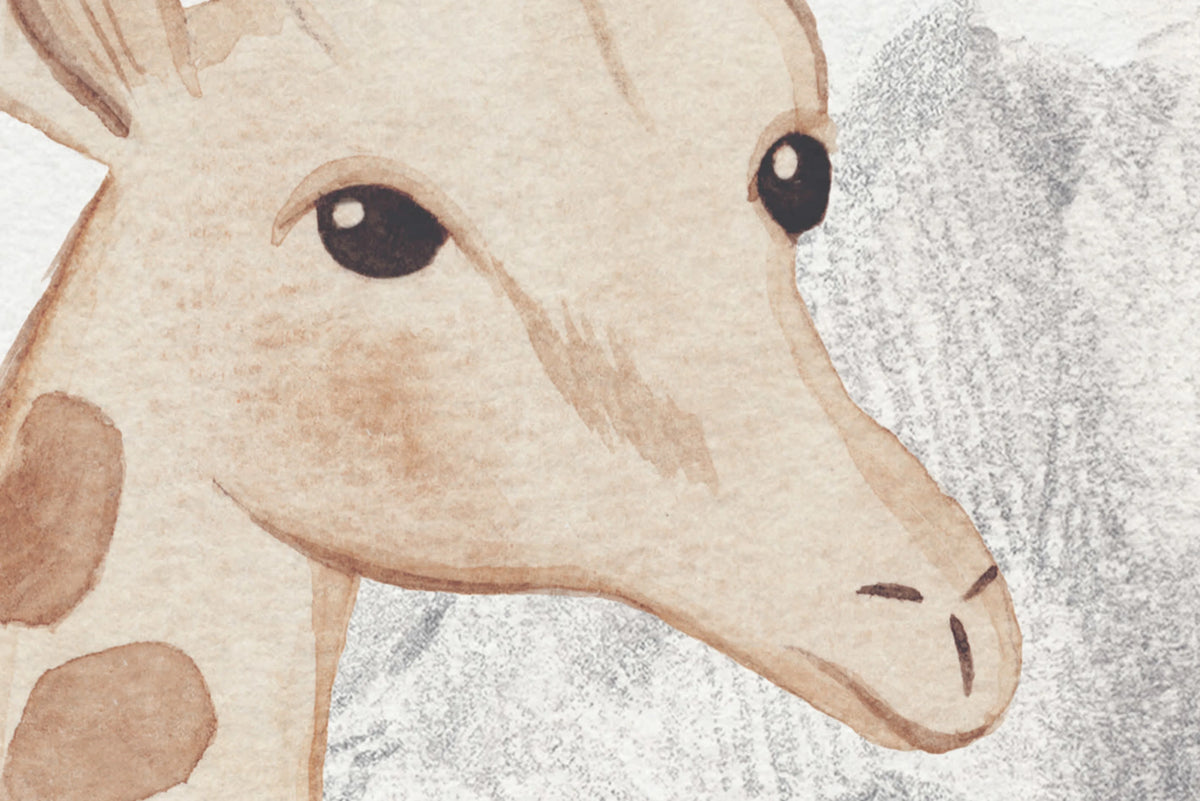Friends of the jungle, Blue Mural Wallpaper - room preview 04