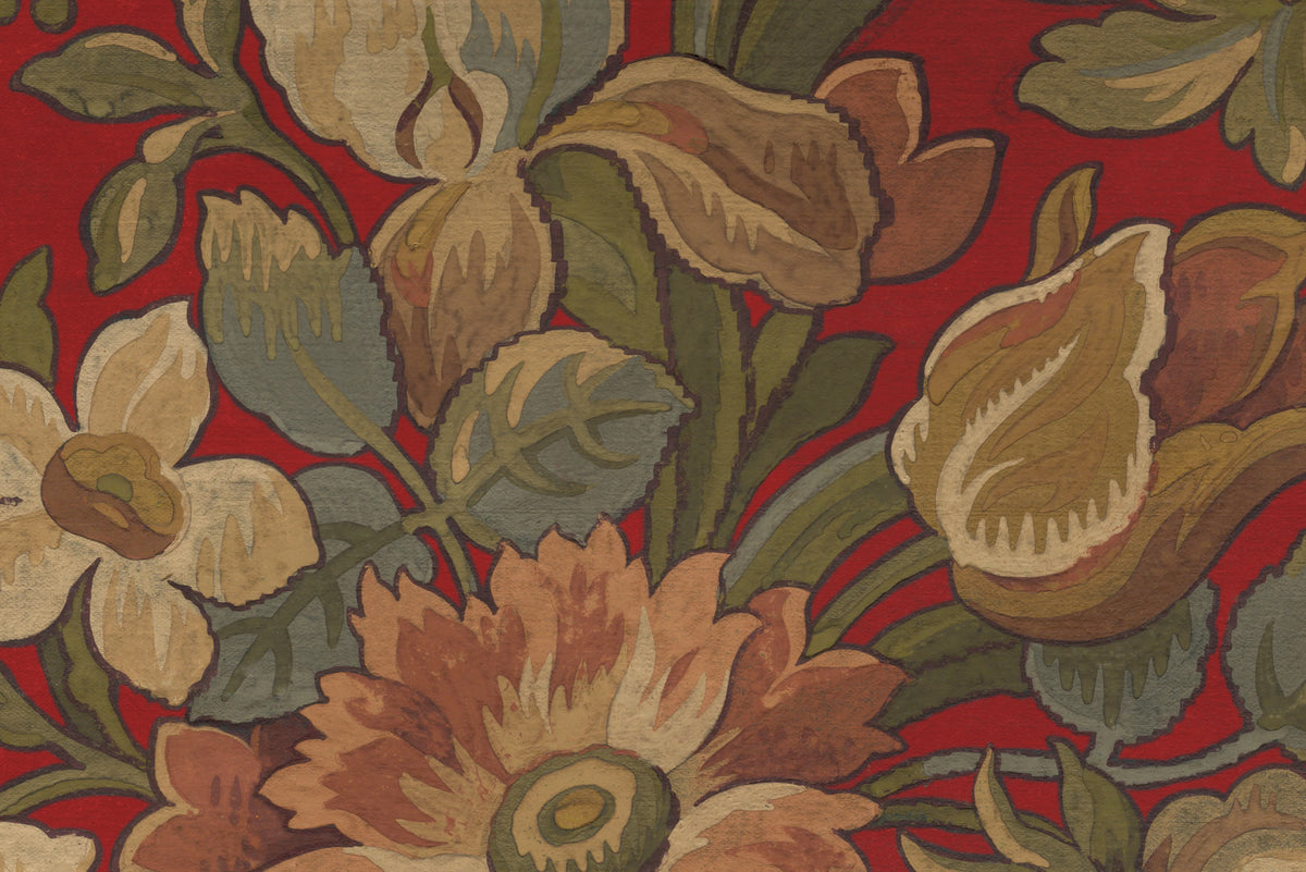 Vintage Garden, Velvet Mural Wallpaper - room preview 04