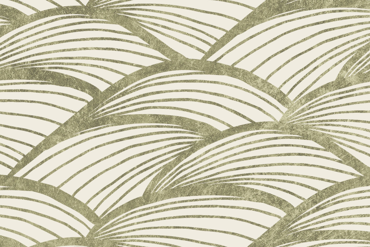 Ripple Green Mural Wallpaper - room preview 04