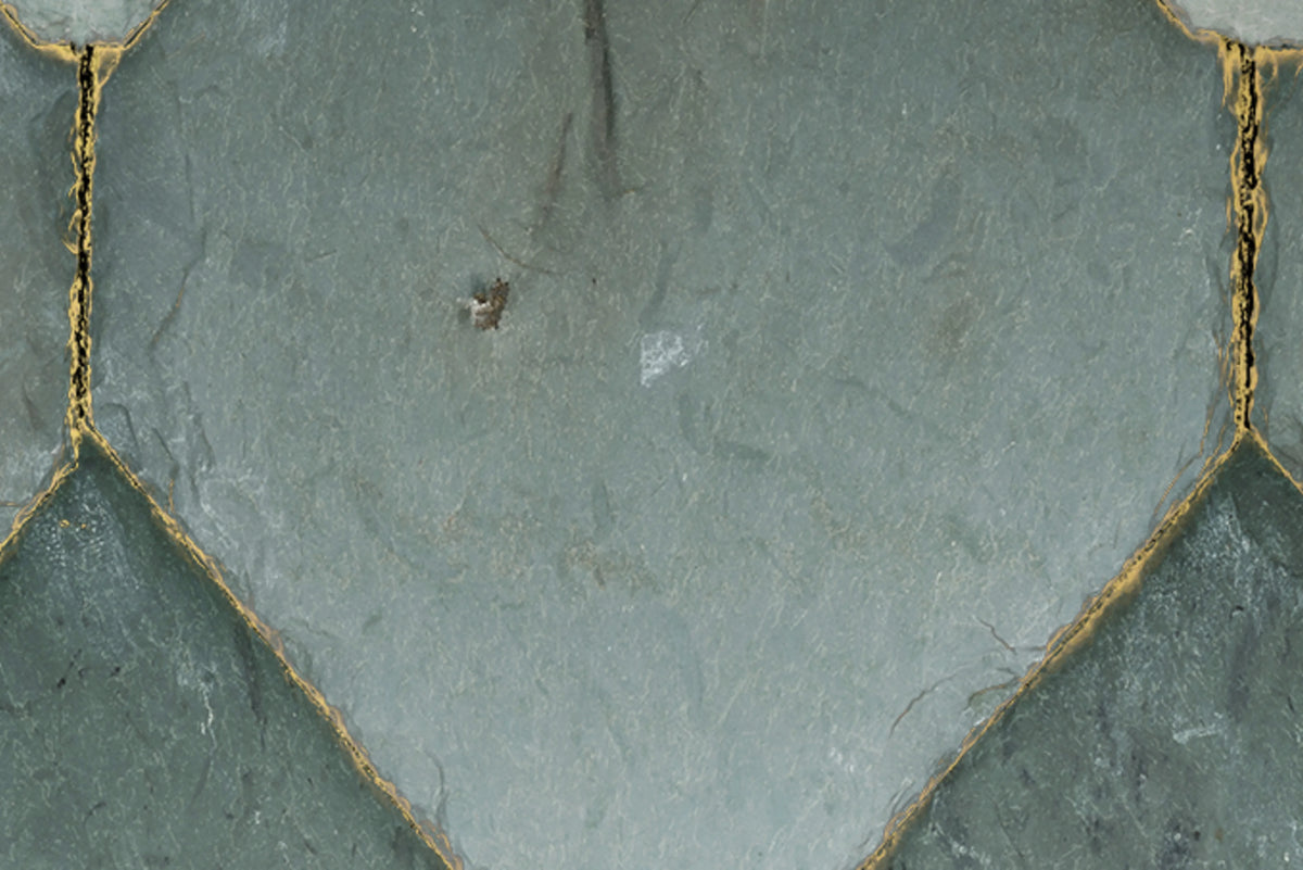 Osaka Tiles, Emerald Mural Wallpaper - room preview 04