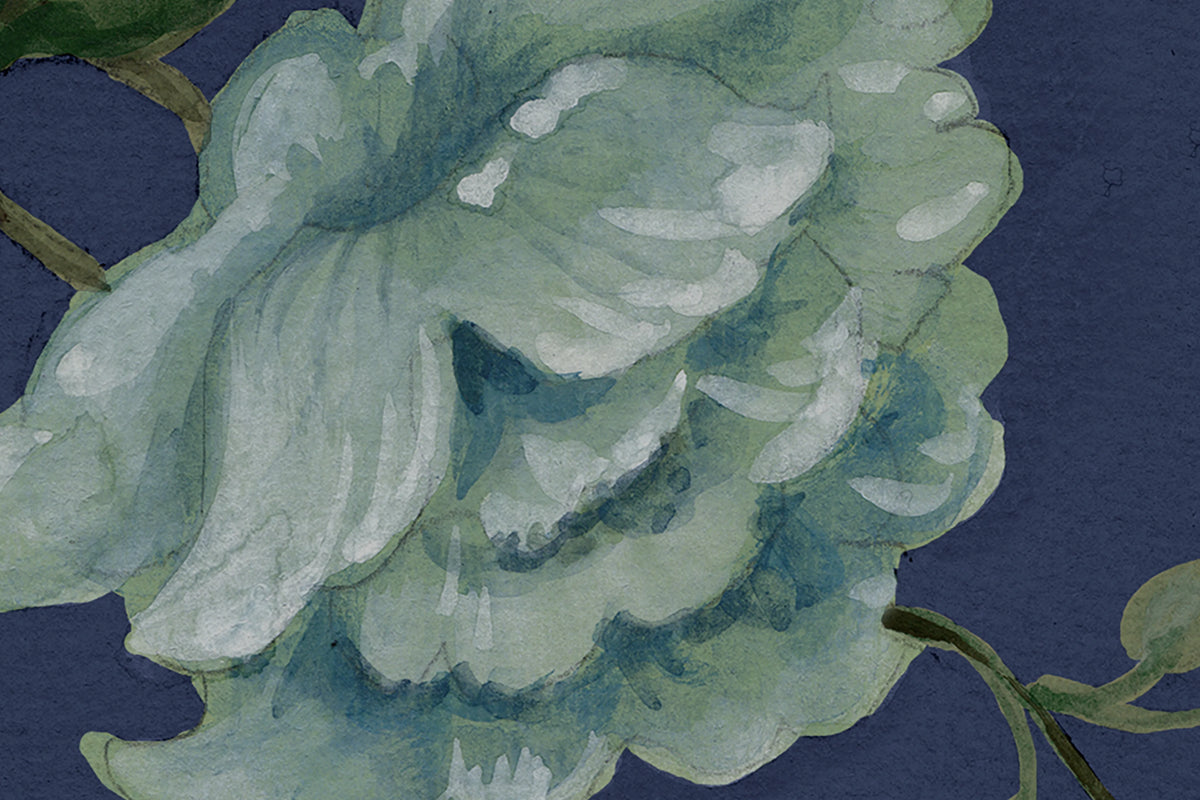 Grandiflora, Blue Mural Wallpaper - room preview 04