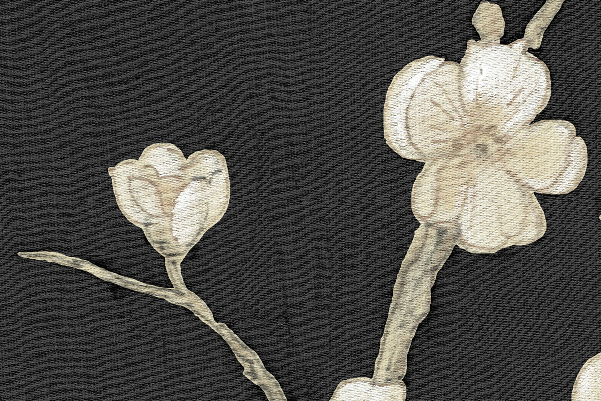 Japanese Vases Graphite Mural Wallpaper - room preview 04
