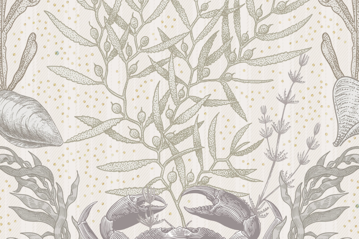 Claws & Clams, Sand Mural Wallpaper - room preview 04