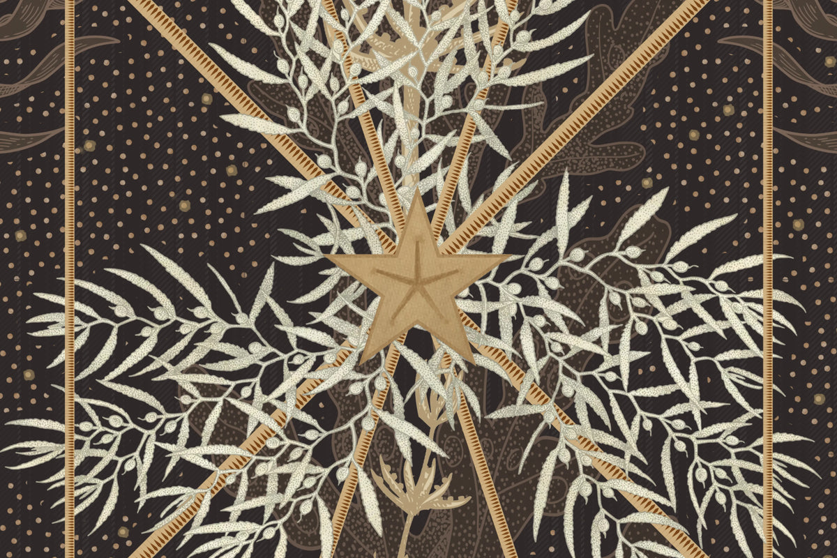 Seaweed & Stars, Rust Mural Wallpaper - room preview 04