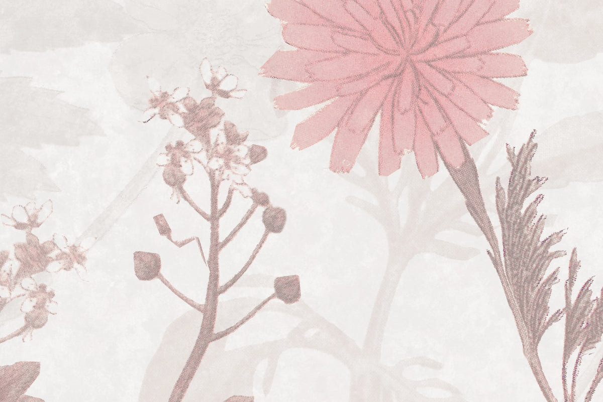 Stormy Meadow, Dusty Pink Mural Wallpaper - room preview 04