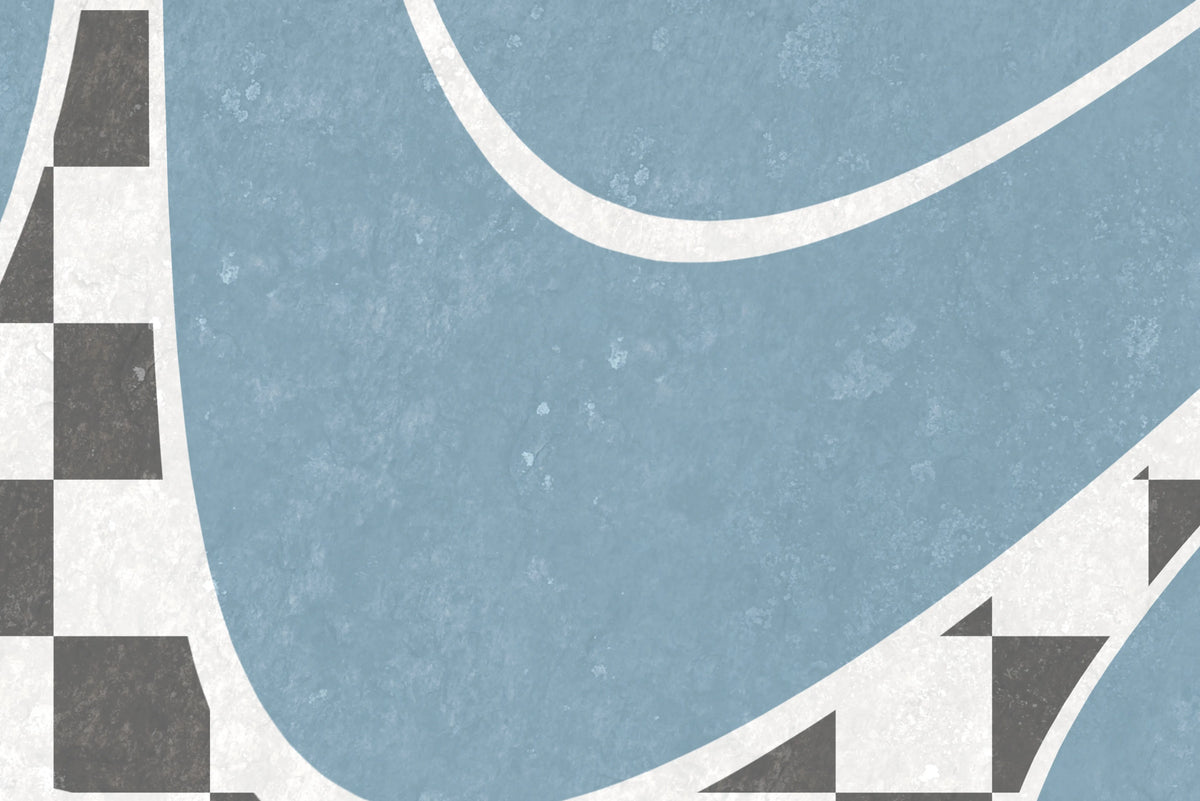 Happy Rebel, Blue Chess Mural Wallpaper - room preview 04