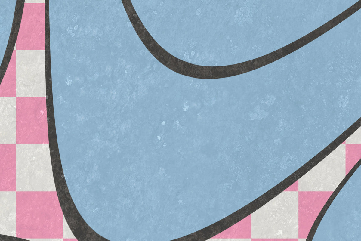 Happy Rebel, Pink Chess Mural Wallpaper - room preview 04