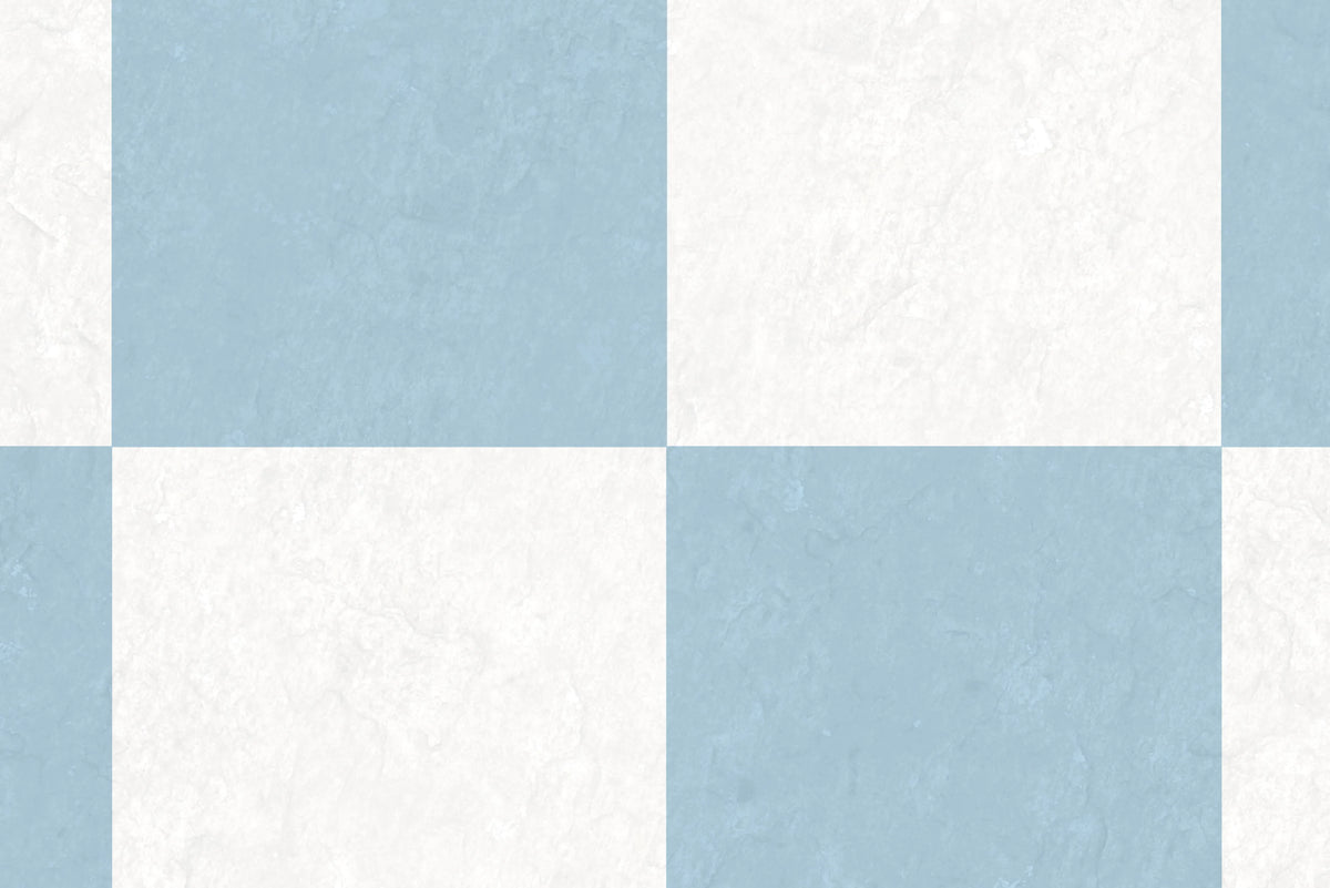 Pixels, Orange & Blue Mural Wallpaper - room preview 04