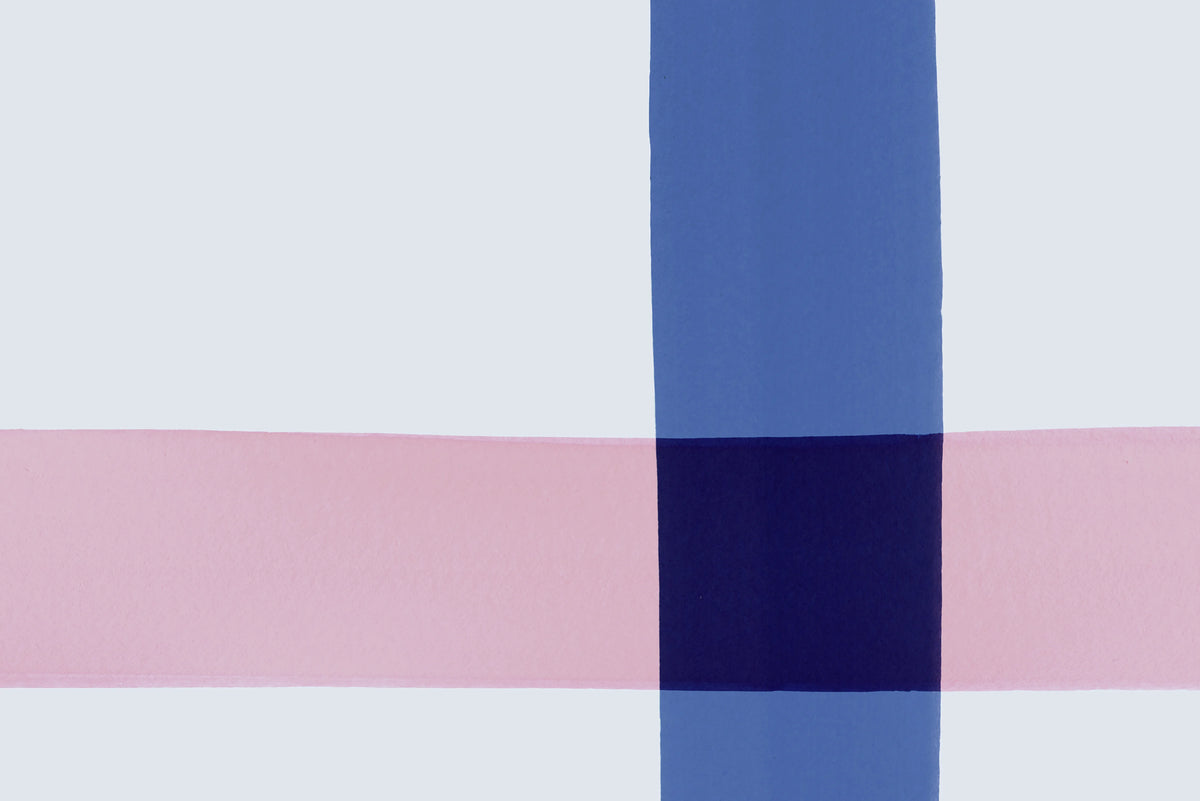 Outside The Box Blue & Pink Mural Wallpaper - room preview 04