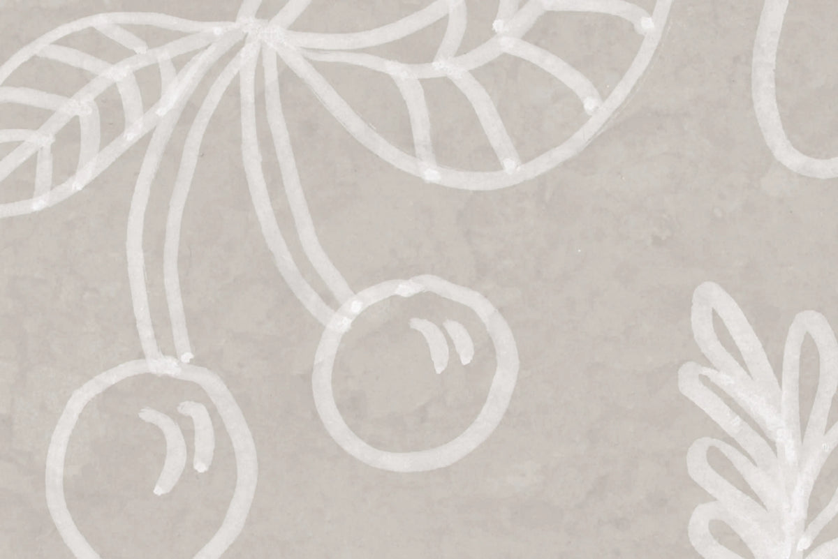 Doodle, Beige Mural Wallpaper - room preview 04