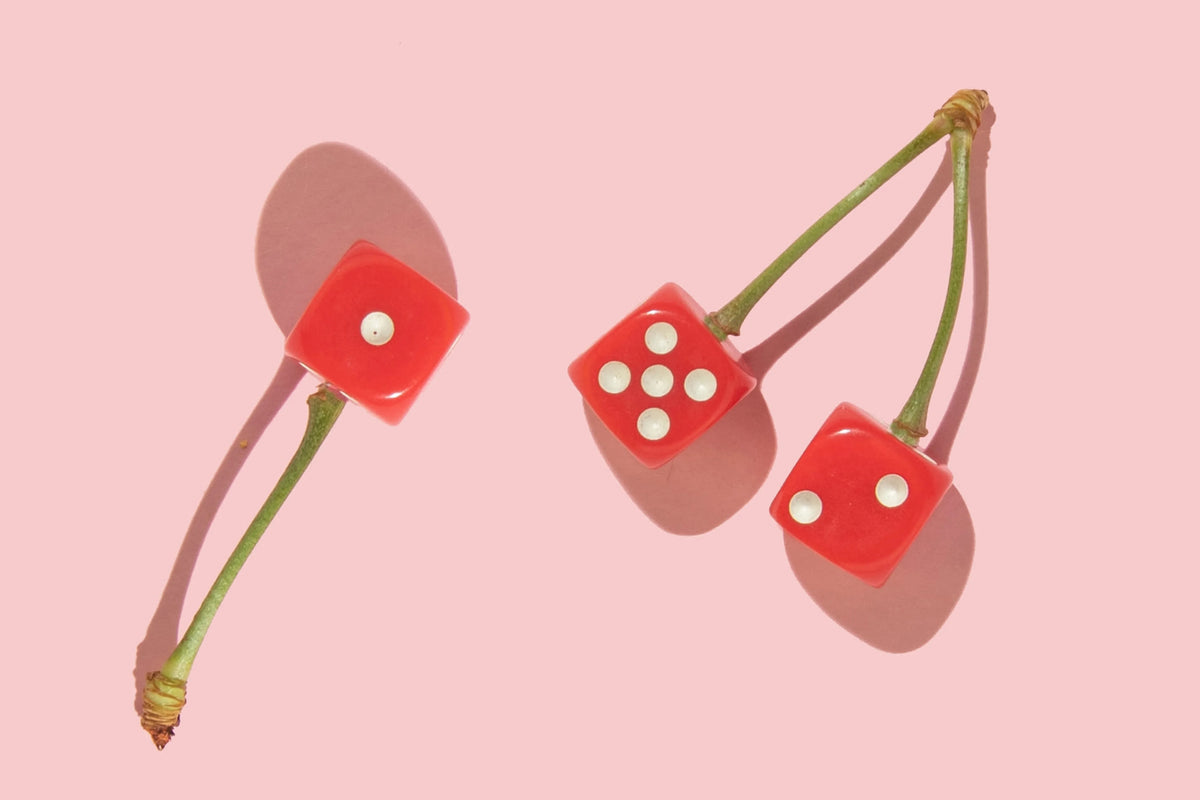 Cherry Dice, Pink Mural Wallpaper - room preview 04