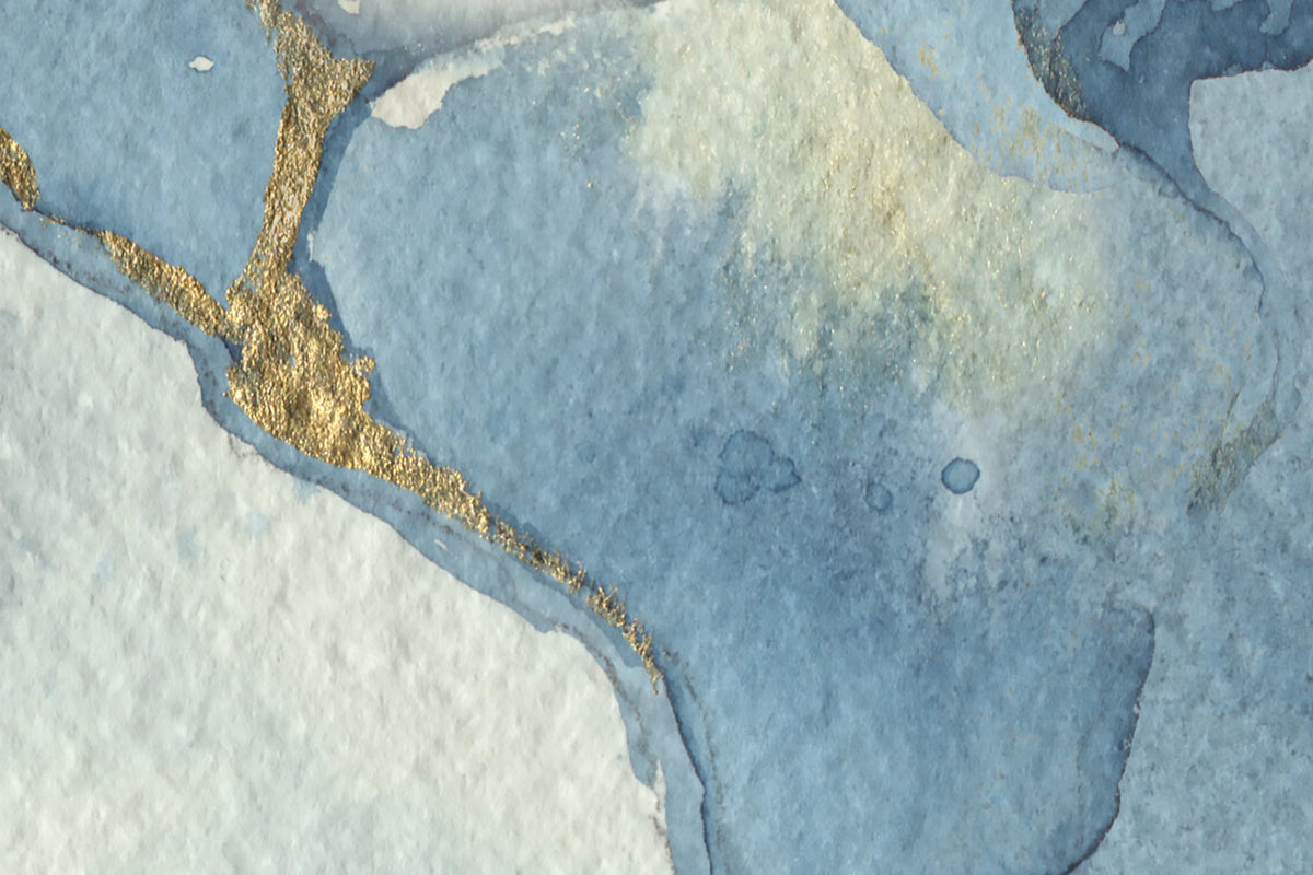 Agate Dreams, Blue Mural Wallpaper - room preview 04