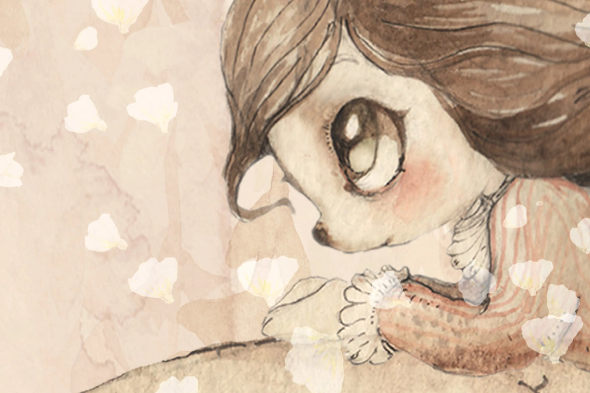Dream Forest Girl, Sandy Pink Mural Wallpaper - room preview 04