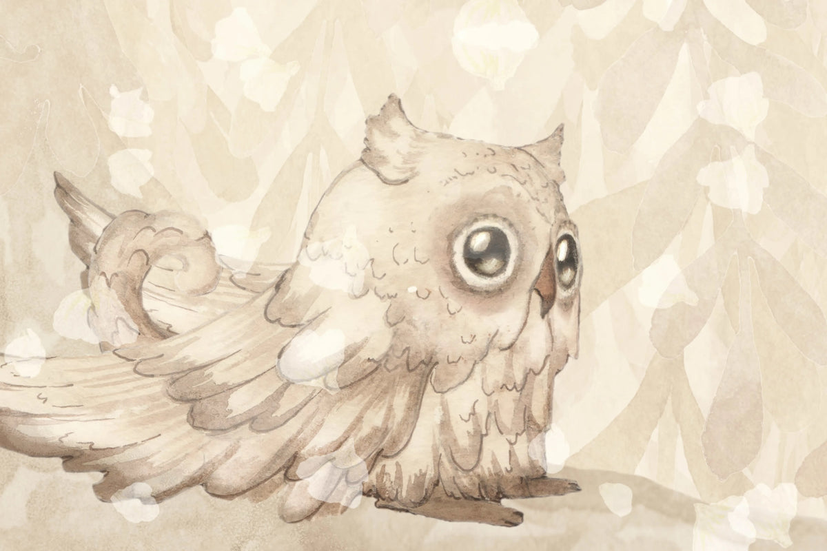Dream Forest Girl, Off White Mural Wallpaper - room preview 04