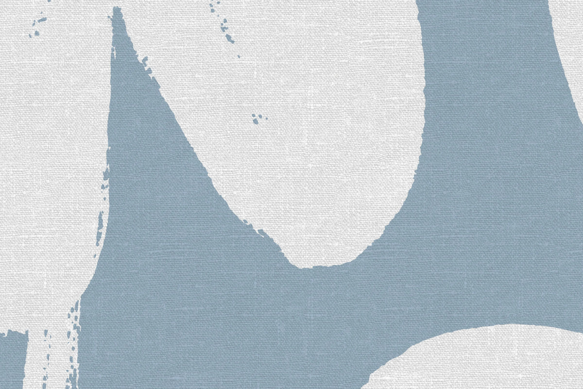 Water Lilies, Blue Mural Wallpaper - room preview 04