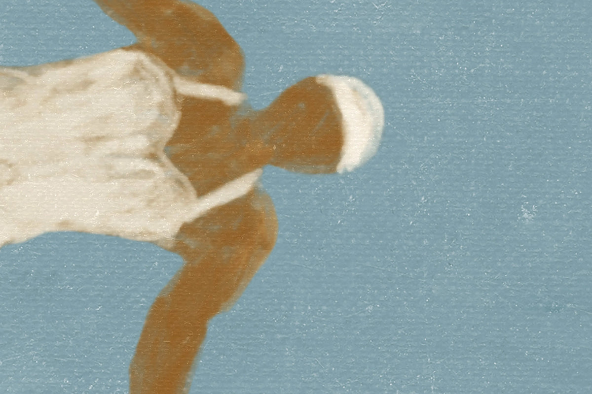 Swimmers, Blue Mural Wallpaper - room preview 04