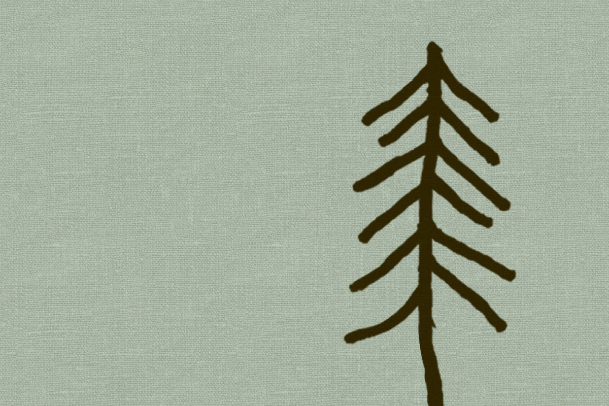 Tall, Darkgreen Mural Wallpaper - room preview 04