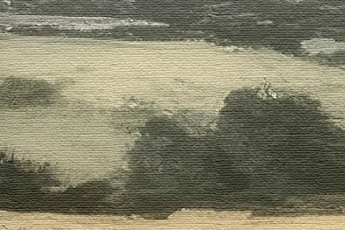 Landscape Painting, Beige Mural Wallpaper - room preview 04