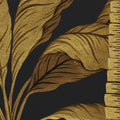 Golden Palms, Black Mural Wallpaper - room preview 04
