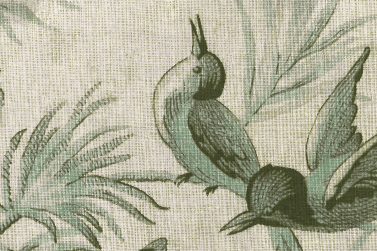 Humming Harmony, Green Mural Wallpaper - room preview 04