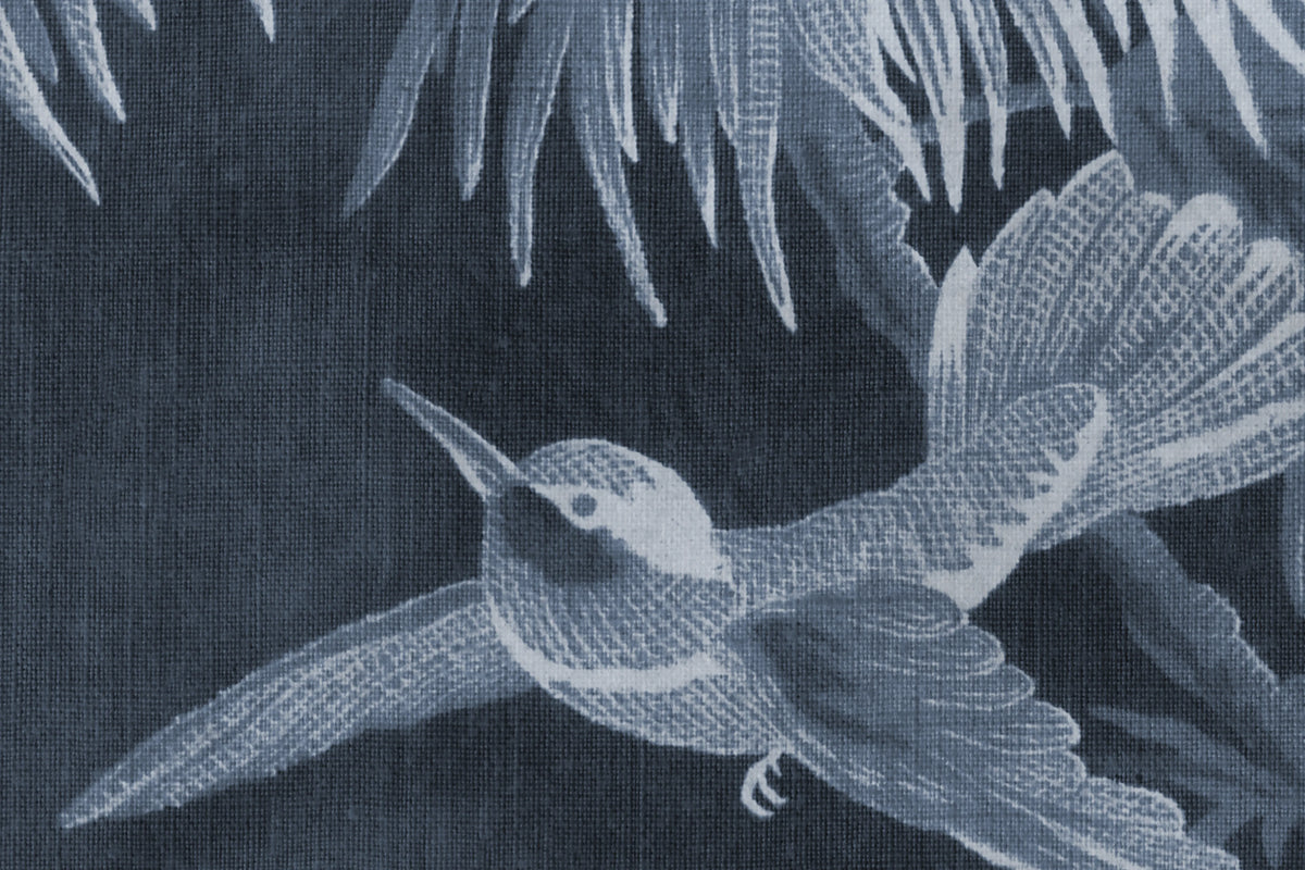 Humming Harmony, Blue Mural Wallpaper - room preview 04