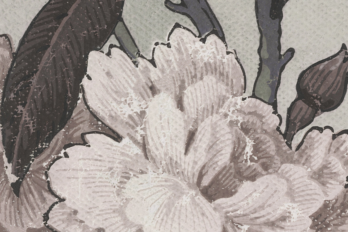 Winding Bloom, Beige Mural Wallpaper - room preview 04