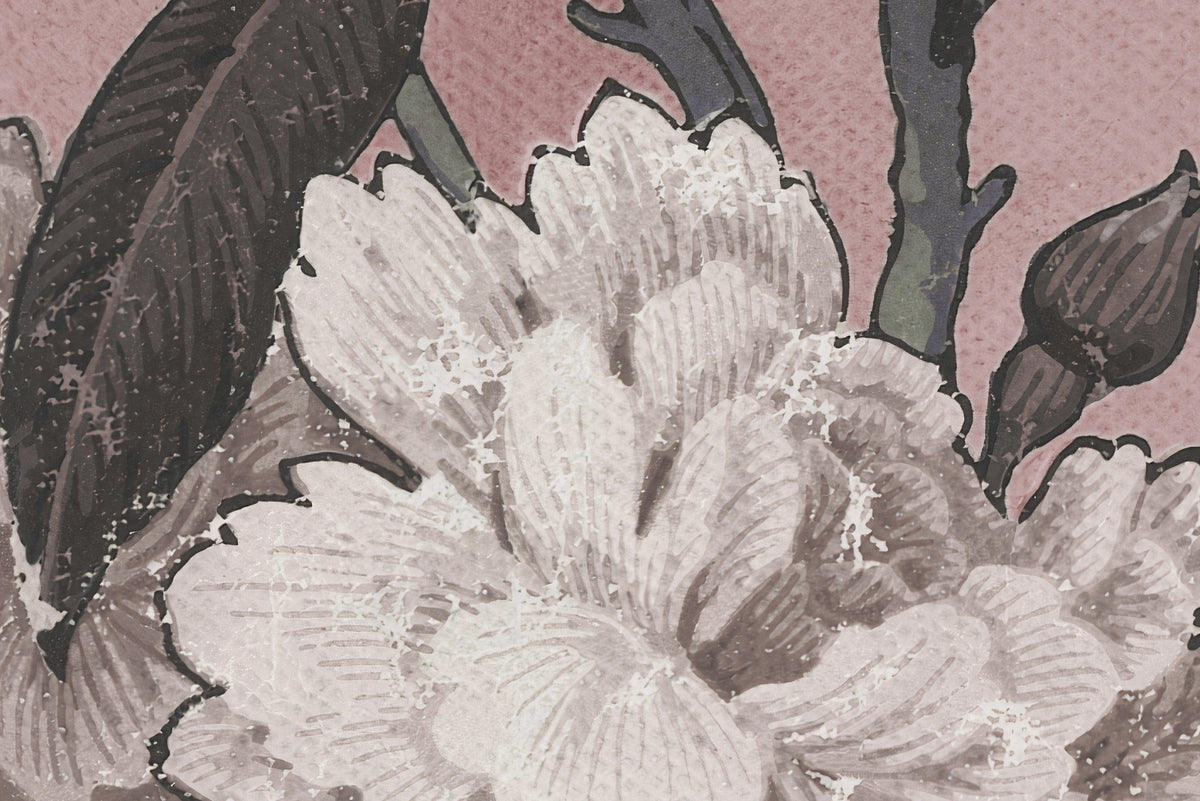 Winding Bloom, Pink Mural Wallpaper - room preview 04