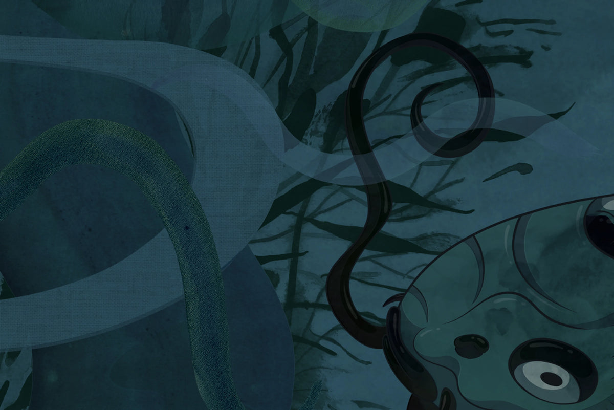 Atlantis Fish, Dark Mural Wallpaper - room preview 04