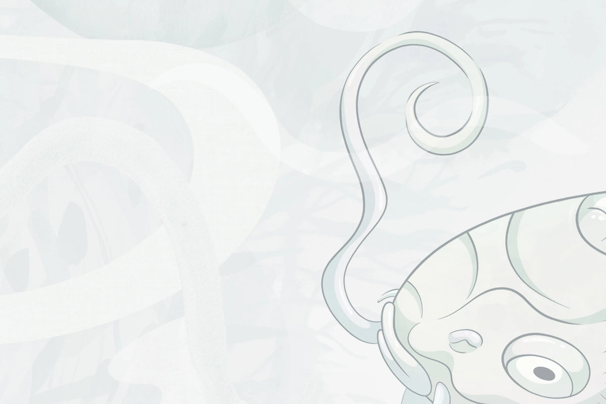 Atlantis Fish, White Mural Wallpaper - room preview 04