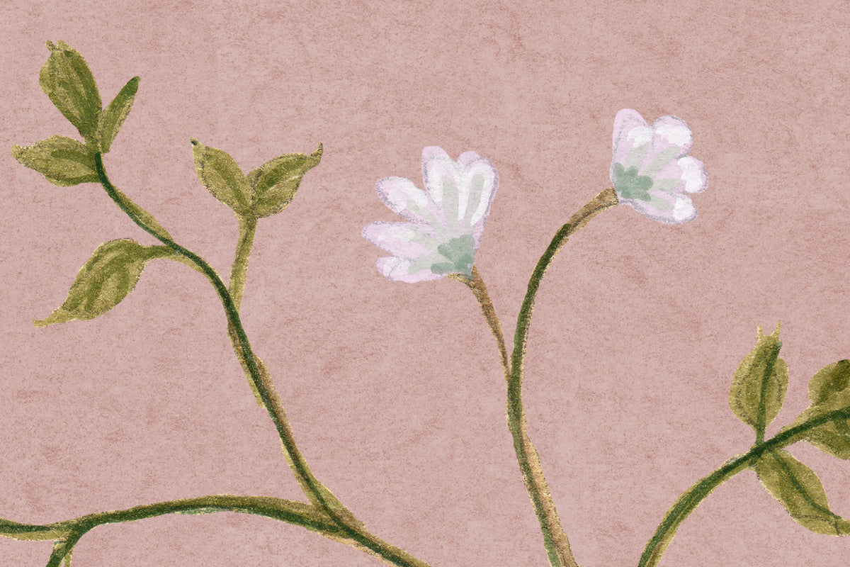 Songbird Mural, Pink Mural Wallpaper - room preview 04