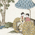 Toile Conversation, Beige Mural Wallpaper - room preview 04