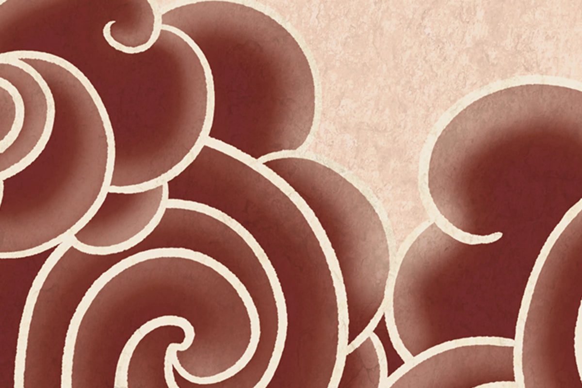 Kumo, Red Mural Wallpaper - room preview 04