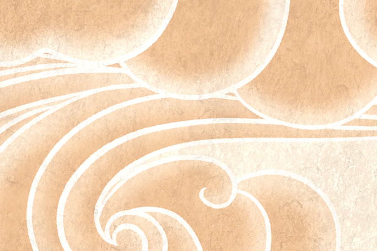 Kumo, Yellow Mural Wallpaper - room preview 04
