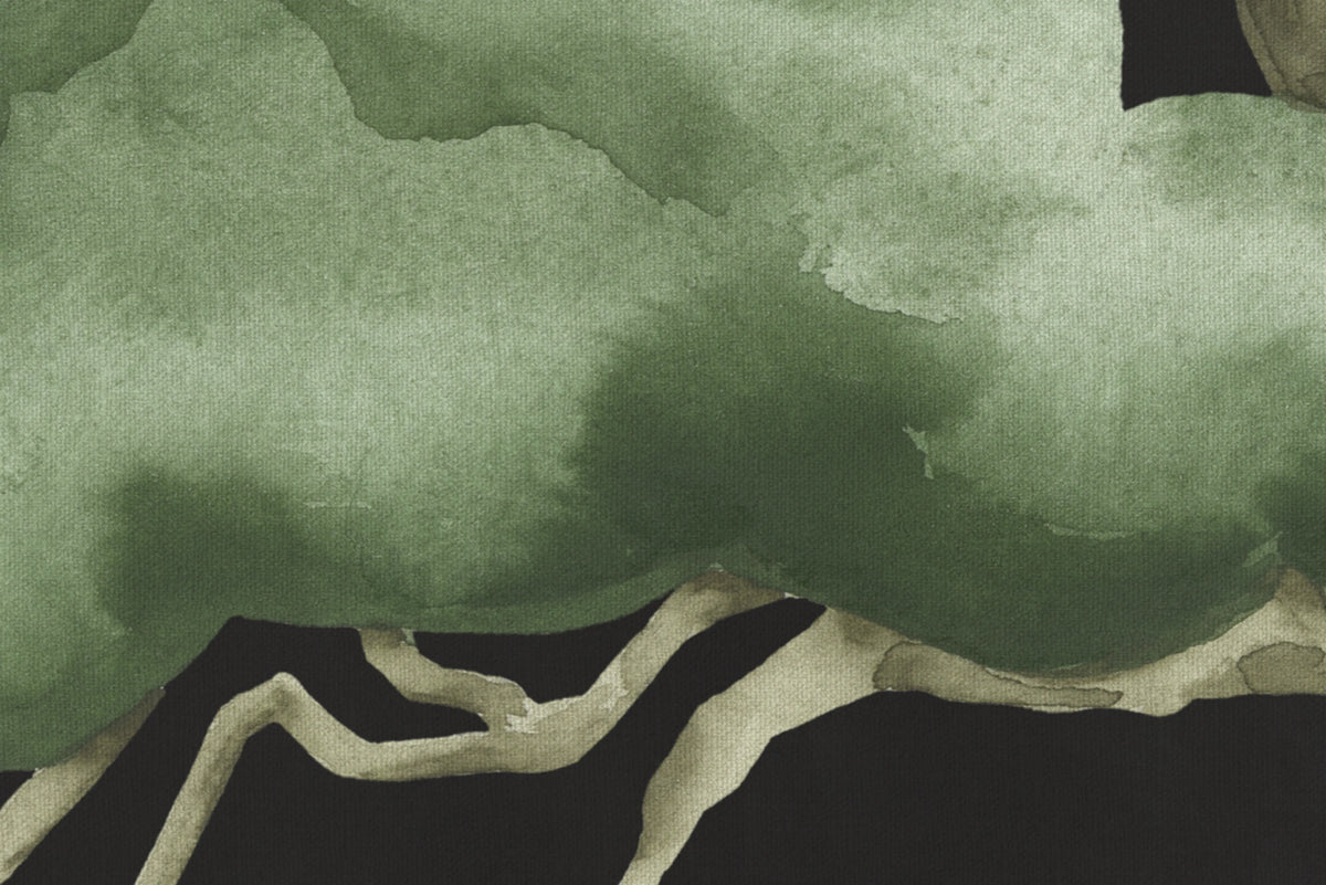 Poetic Trees, Black Mural Wallpaper - room preview 04