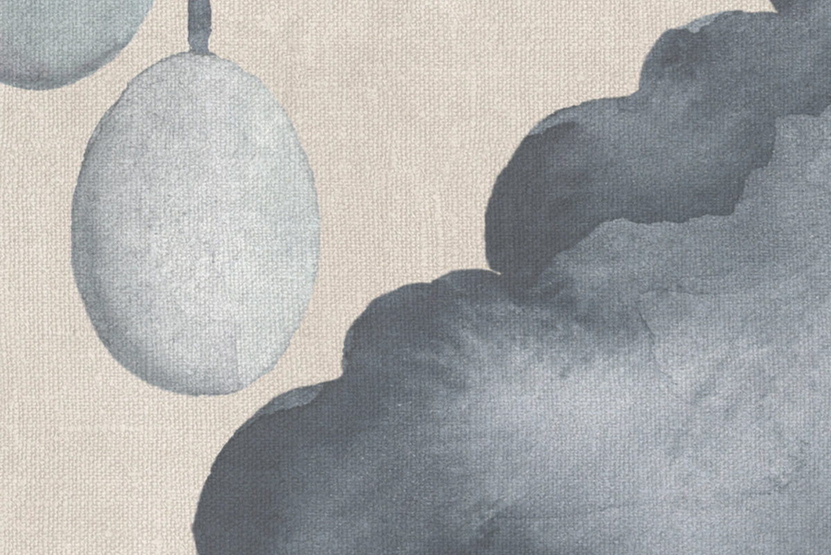 Forest Poem, Blue Mural Wallpaper - room preview 04