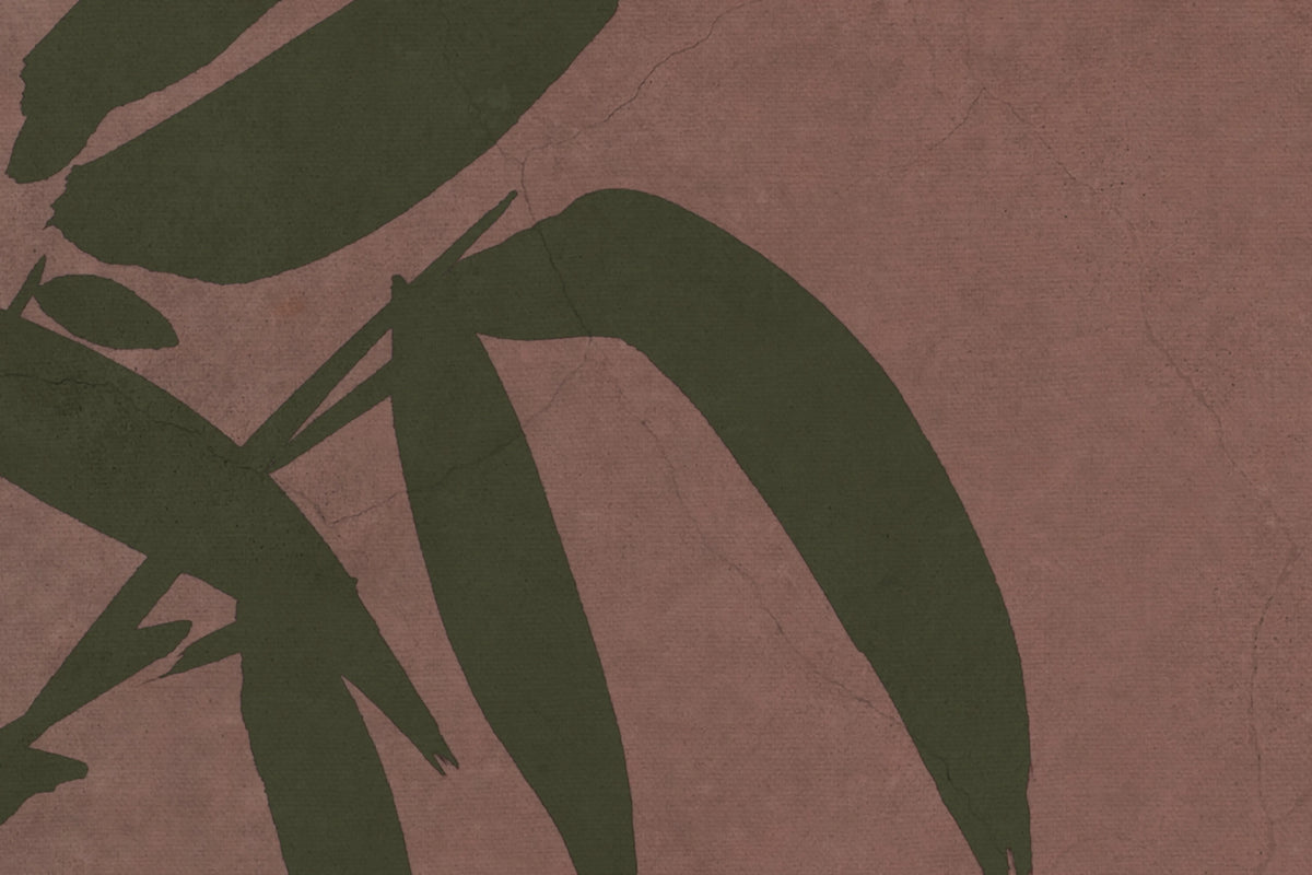 Bambusa, Red Mural Wallpaper - room preview 04