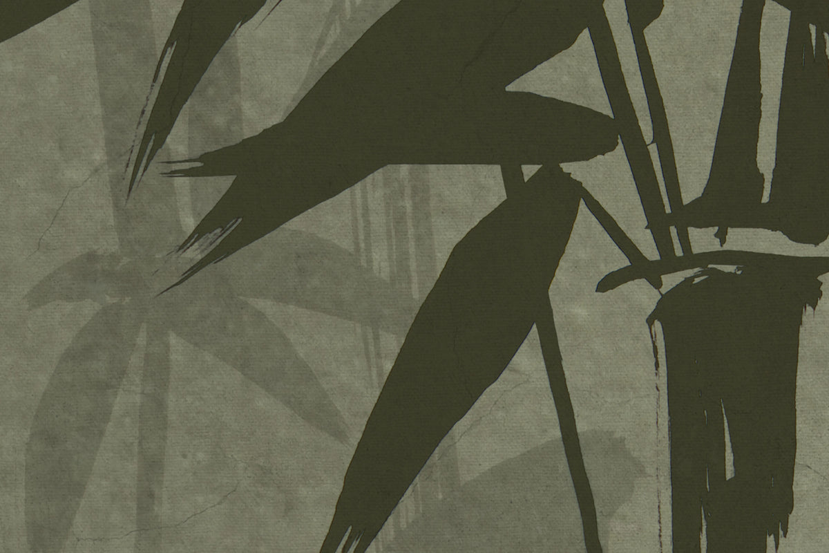 Bambusa, Green Mural Wallpaper - room preview 04
