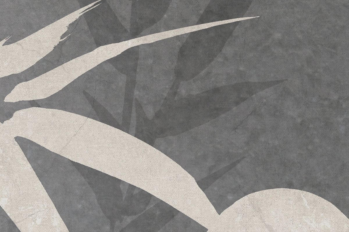 Bambusa, Gray Mural Wallpaper - room preview 04