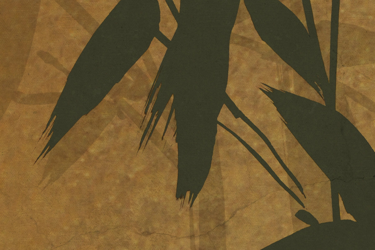Bambusa, Gold Mural Wallpaper - room preview 04