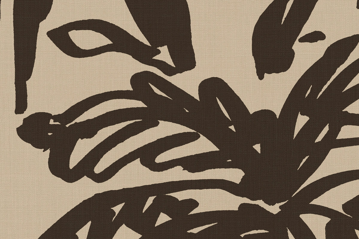 Palm Oasis, Black Mural Wallpaper - room preview 04
